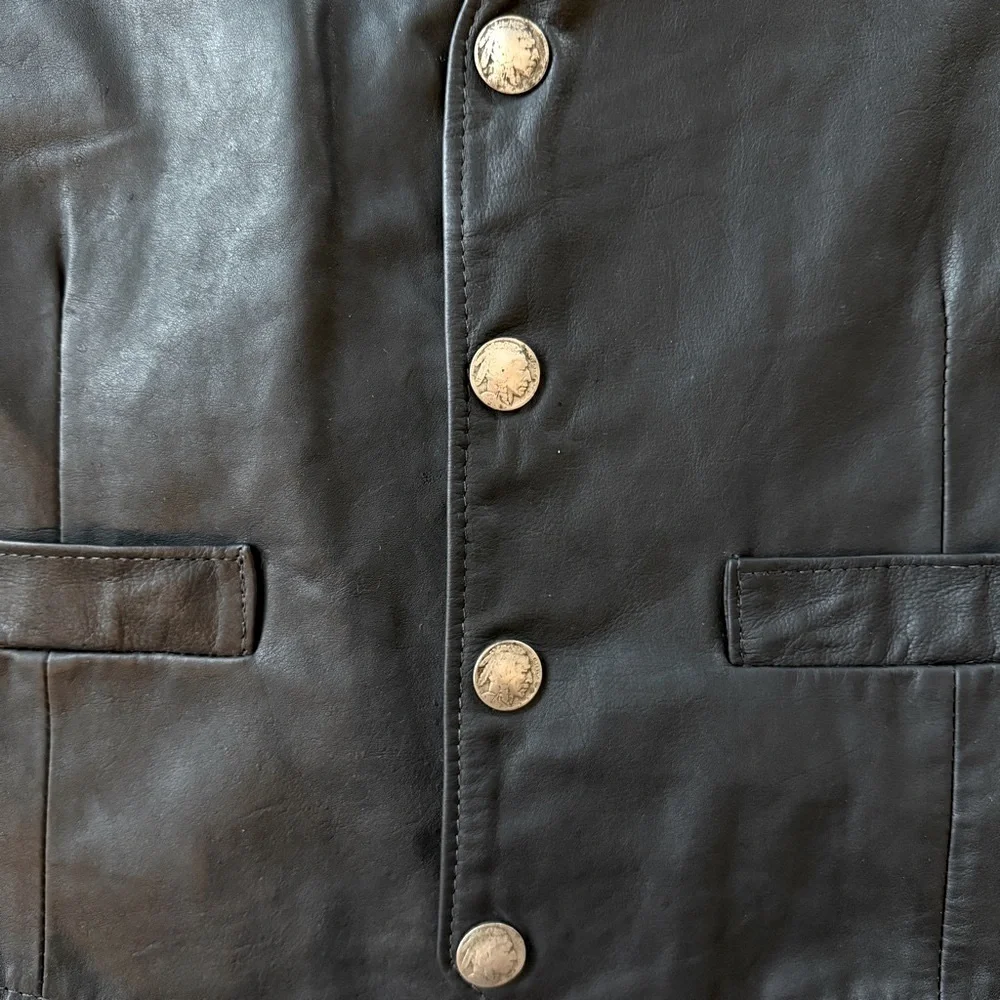 Vintage Art’s Riding Apparel Black Leather Vest for Men